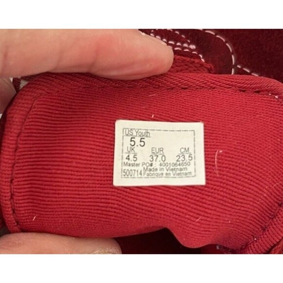 vans old skool red and white youth sz 5.5 lace up checkered - Picture 9 of 10